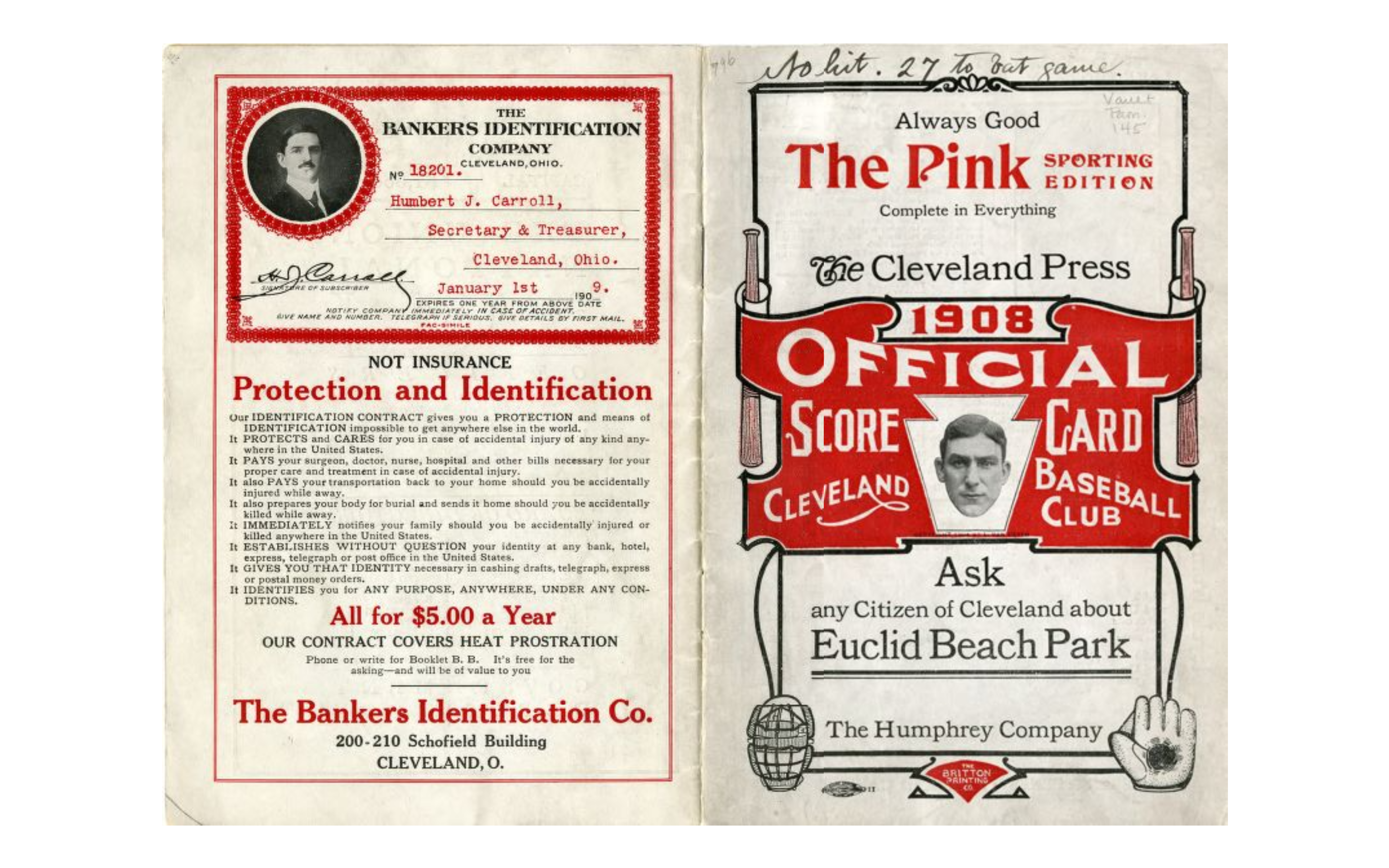 The 1908 Cleveland Baseball Club Collection: Authentic Vintage Typography