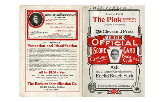 The 1908 Cleveland Baseball Club Collection: Authentic Vintage Typography
