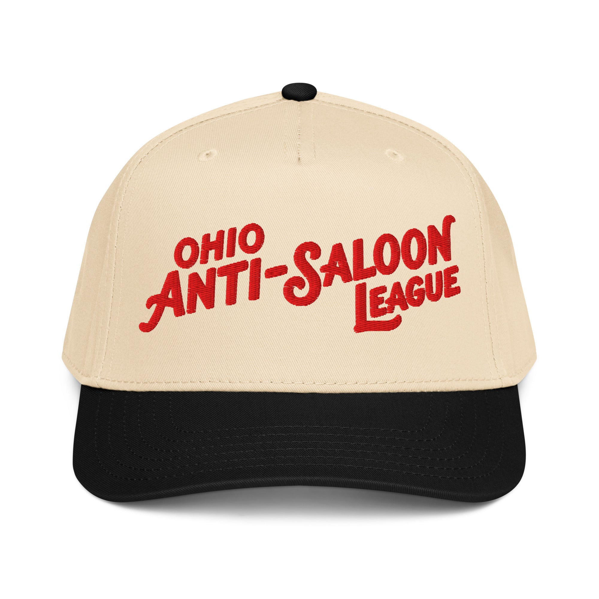 Black/Natural – Red Embroidery