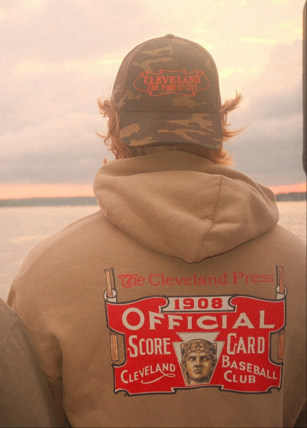 1908 Cleveland Baseball Club Oversized Hoodie, lifestyle photo