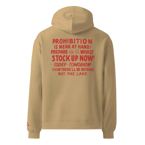 Ohio Anti-Saloon League oversized hoodie shown with the matching cap, styled together