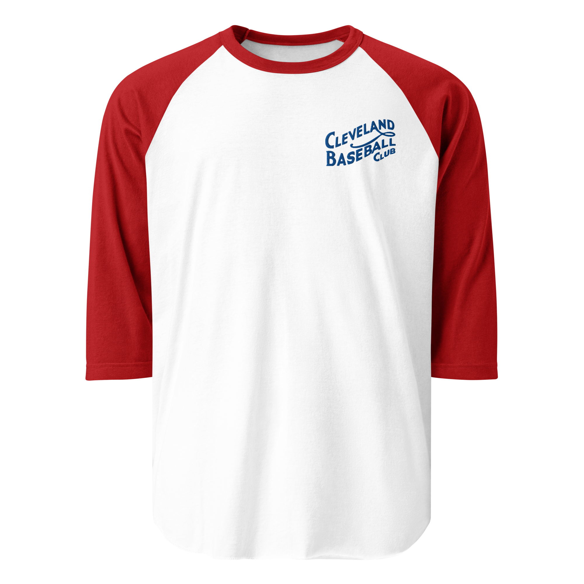 1908 Cleveland Baseball Club Baseball T-Shirt in white/red, front view