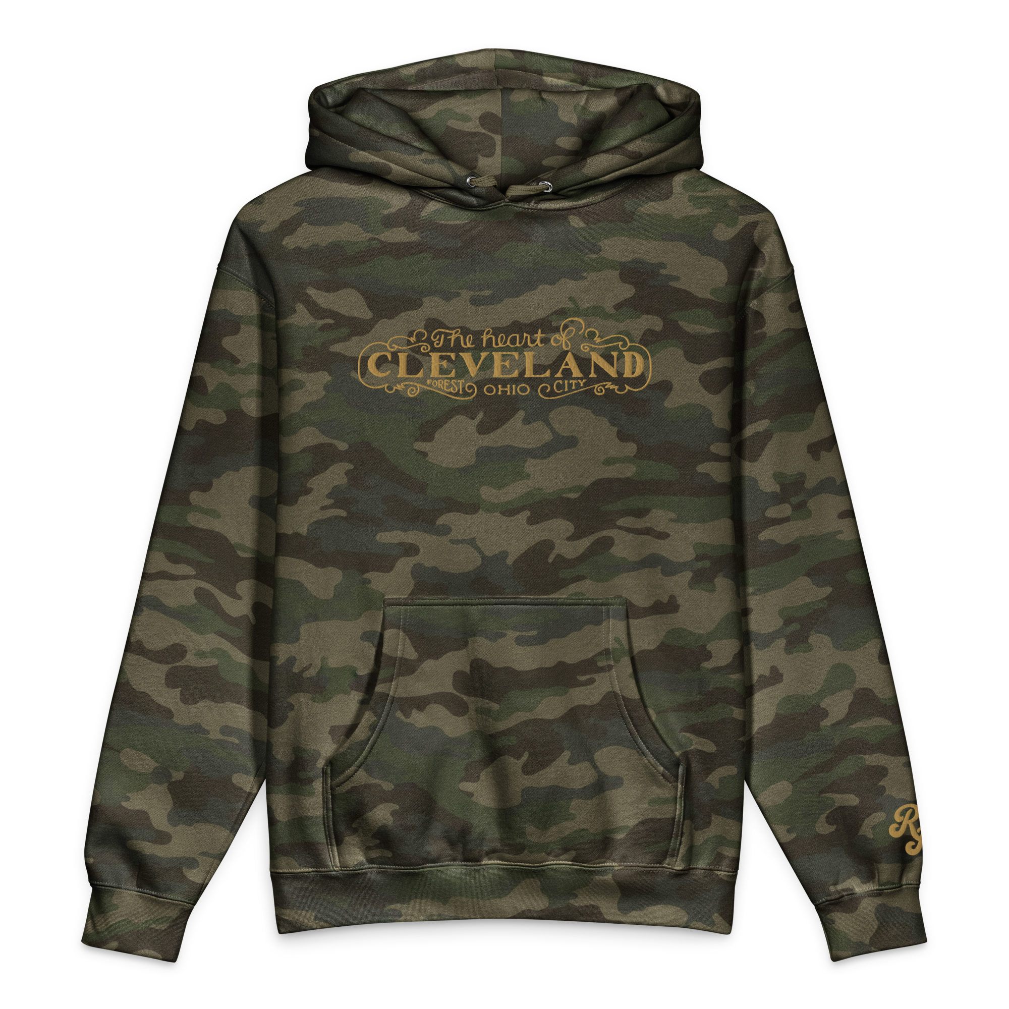 The Heart of Forest City Camouflage Unisex Heavyweight Hooded Sweatshirt