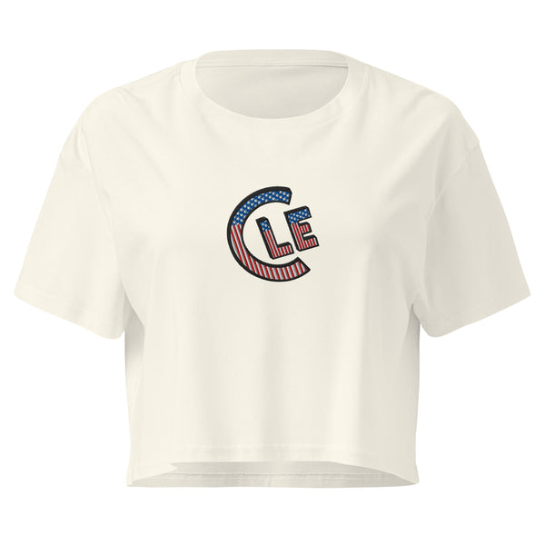 Natural USA Cleveland women's crop top, front view