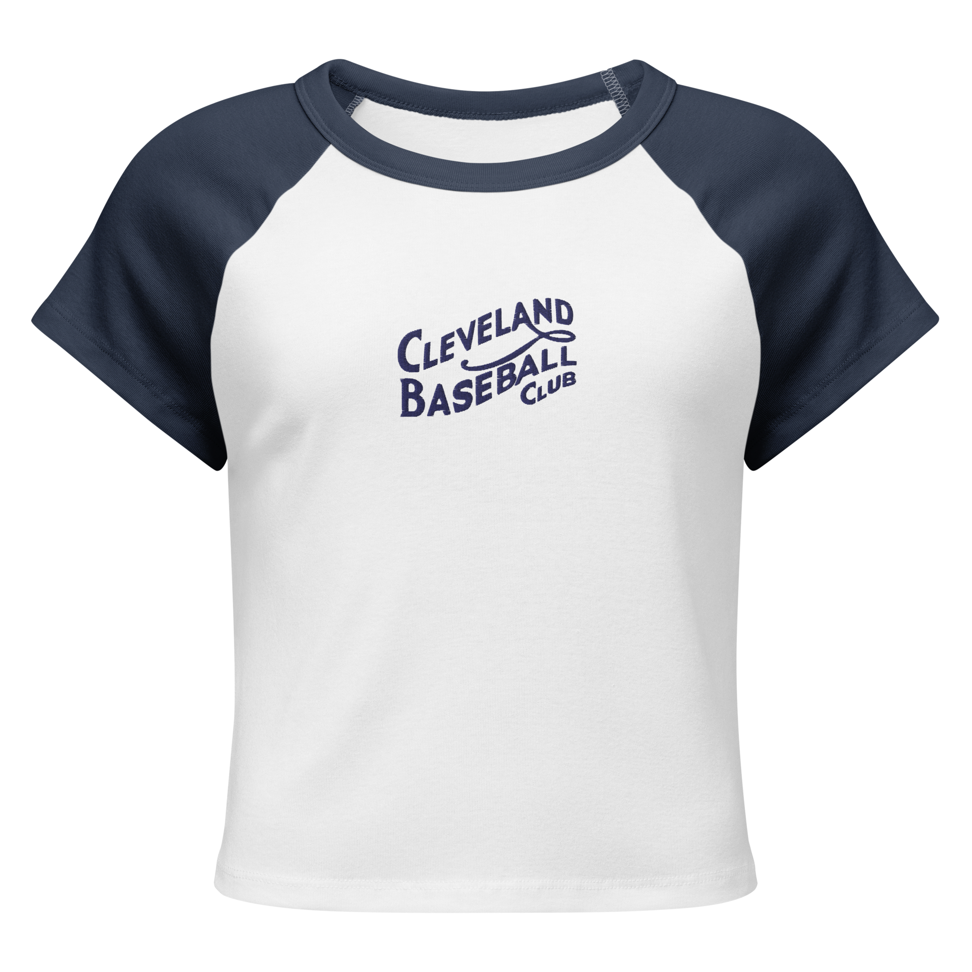 1908 Cleveland Baseball Club Women’s Micro Rib Raglan Baby Tee