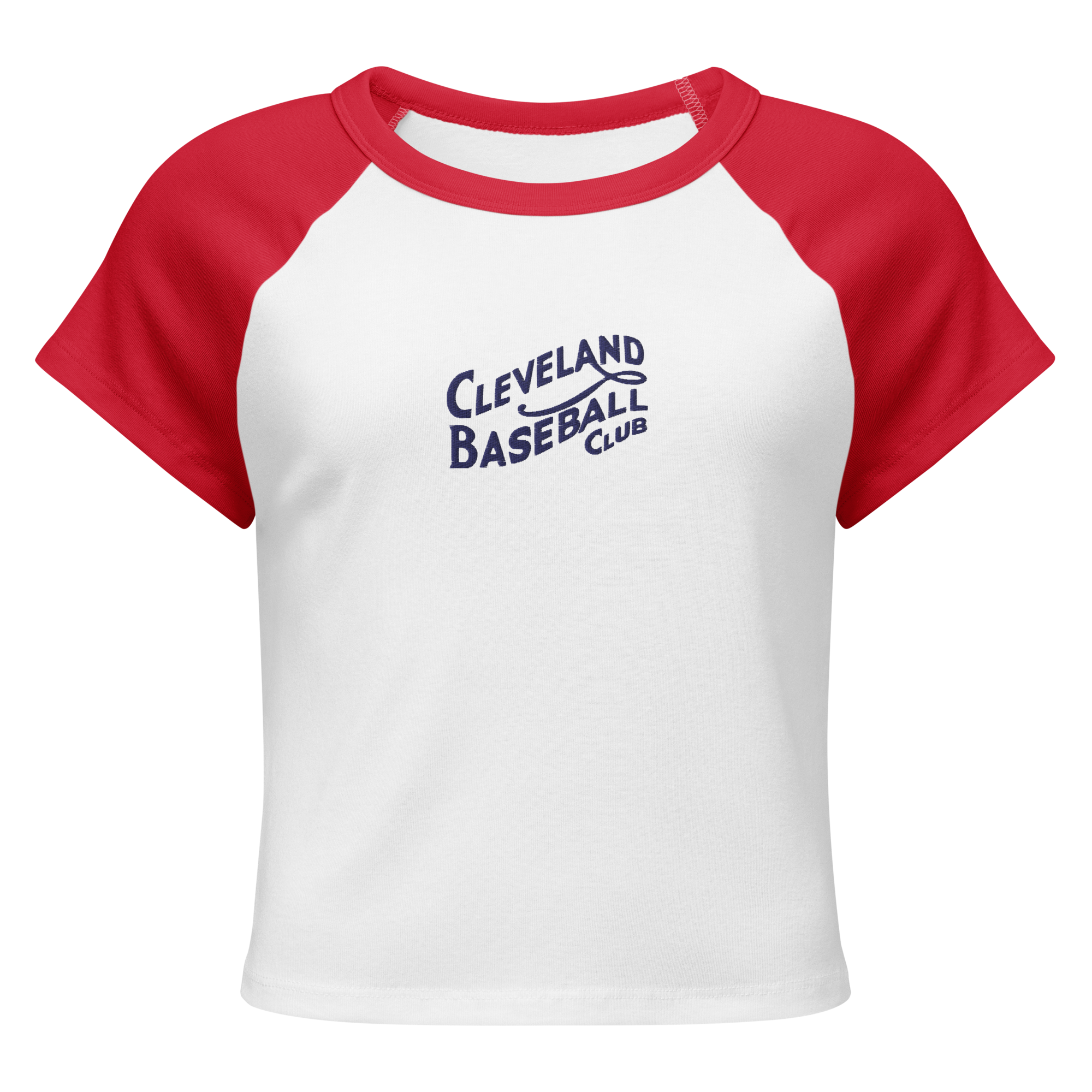 1908 Cleveland Baseball Club Women’s Micro Rib Raglan Baby Tee